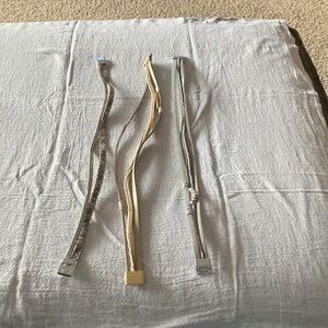 Elegant Trio of Metallic Bracelets